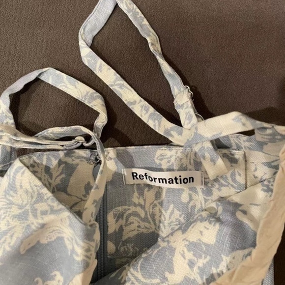 Reformation Aperol Linen Dress in Porcelain *NEW* - Picture 5 of 5